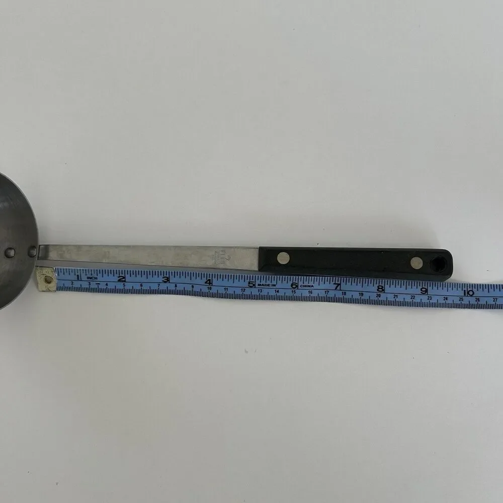 Flint Arrowhead Stainless Vanadium Ladle Black Riveted Handle Made in USA